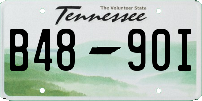 TN license plate B4890I