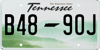 TN license plate B4890J
