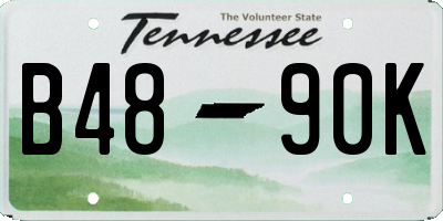 TN license plate B4890K