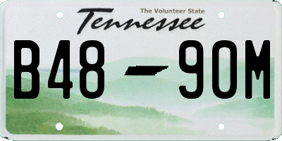 TN license plate B4890M