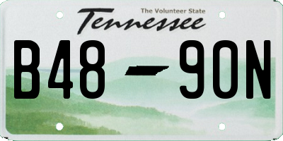TN license plate B4890N