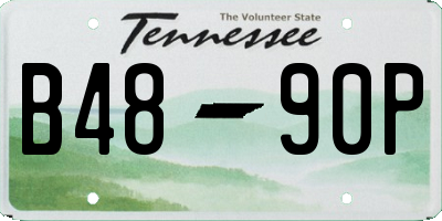 TN license plate B4890P