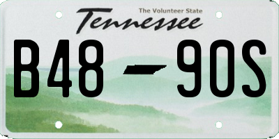 TN license plate B4890S