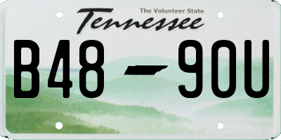 TN license plate B4890U