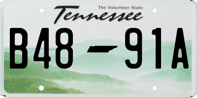 TN license plate B4891A