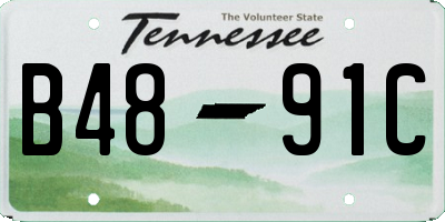 TN license plate B4891C