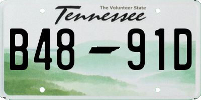 TN license plate B4891D