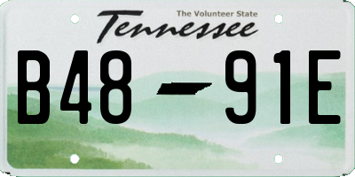 TN license plate B4891E
