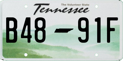 TN license plate B4891F