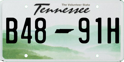 TN license plate B4891H