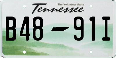 TN license plate B4891I