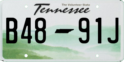 TN license plate B4891J