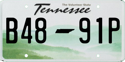 TN license plate B4891P