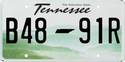 TN license plate B4891R