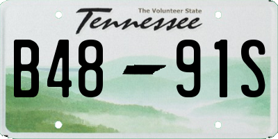 TN license plate B4891S