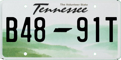 TN license plate B4891T