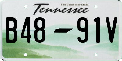 TN license plate B4891V