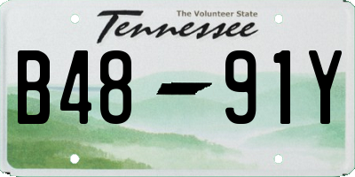 TN license plate B4891Y