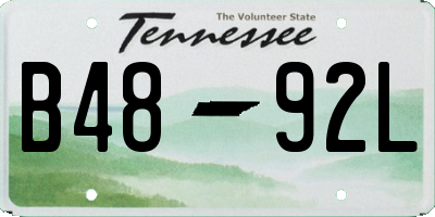 TN license plate B4892L