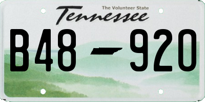 TN license plate B4892O