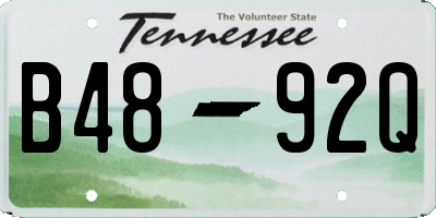 TN license plate B4892Q
