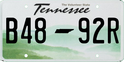 TN license plate B4892R