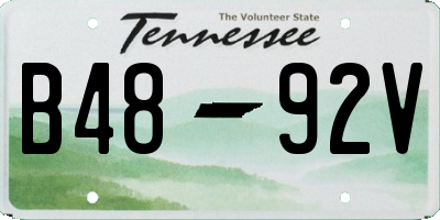 TN license plate B4892V