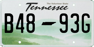 TN license plate B4893G