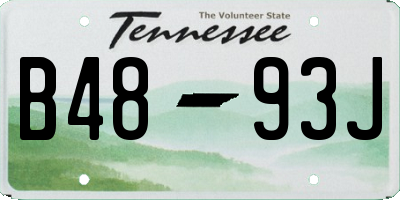 TN license plate B4893J