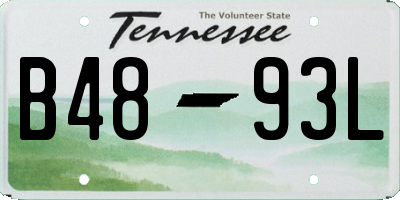TN license plate B4893L