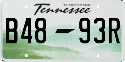 TN license plate B4893R
