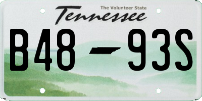 TN license plate B4893S