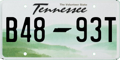 TN license plate B4893T