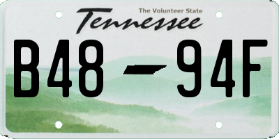TN license plate B4894F