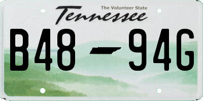 TN license plate B4894G