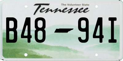 TN license plate B4894I
