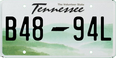 TN license plate B4894L