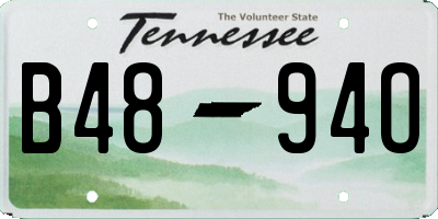 TN license plate B4894O