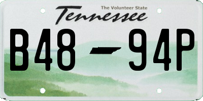 TN license plate B4894P