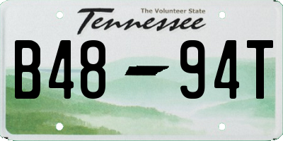 TN license plate B4894T