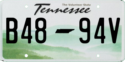 TN license plate B4894V