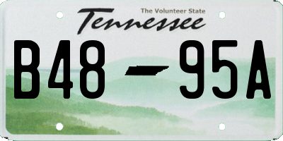 TN license plate B4895A
