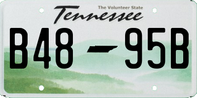 TN license plate B4895B