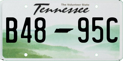 TN license plate B4895C