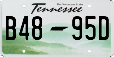 TN license plate B4895D