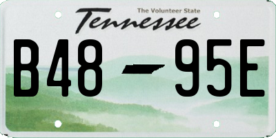 TN license plate B4895E