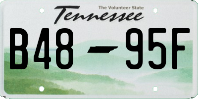 TN license plate B4895F