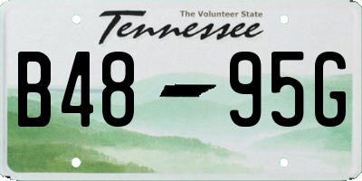 TN license plate B4895G