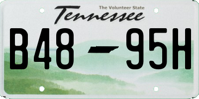 TN license plate B4895H