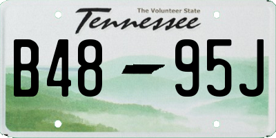 TN license plate B4895J